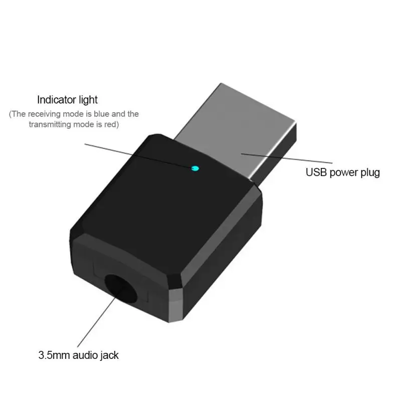 Портативный Bluetooth 5 0 передатчик приемник 3 мм AUX USB Mini 2 в 1 беспроводной стерео