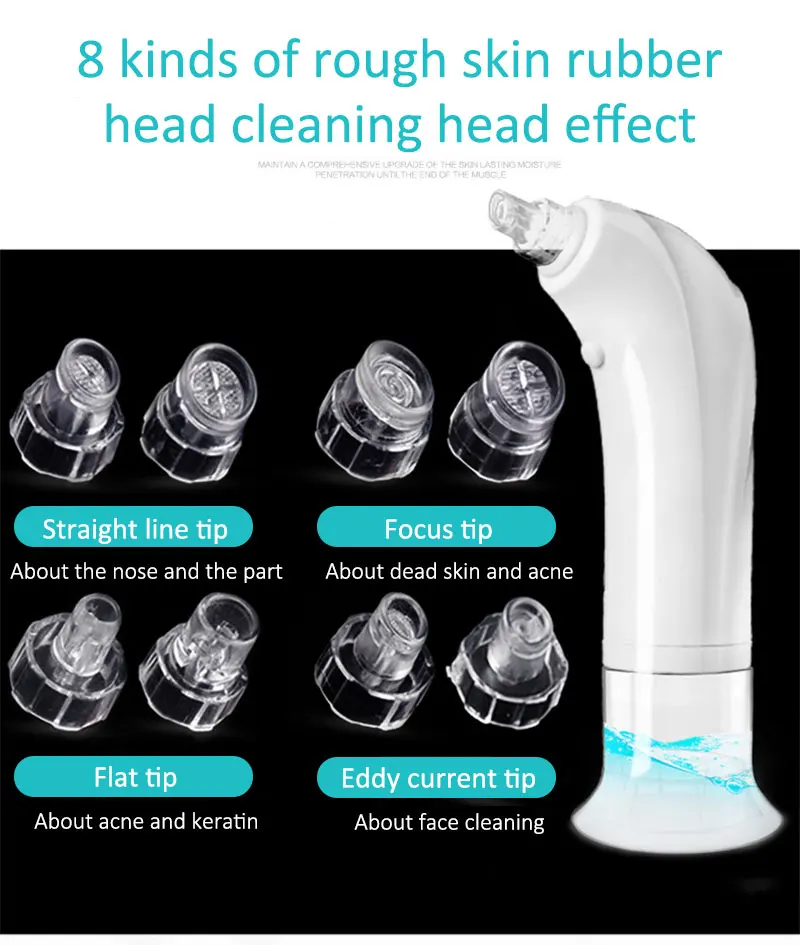 SWOISS Black Point Vacuum Pore Cleaner Face Detox Bubble Rechargeable Washer Electric Blackhead Remover Cleansing Instrument