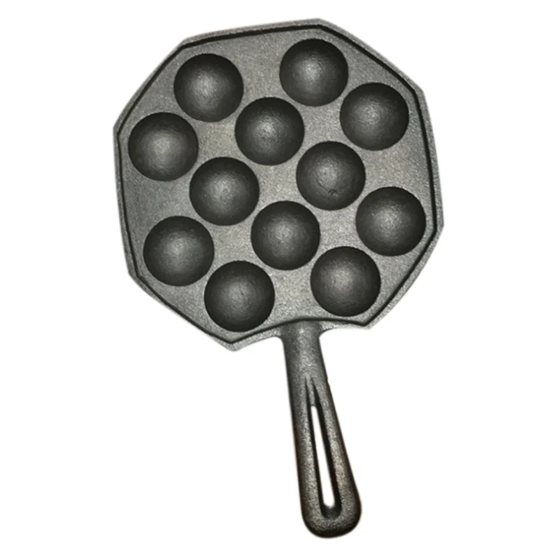 Чугунная жаропрочная посуда с 12 отверстиями гриль тарелка осьминог