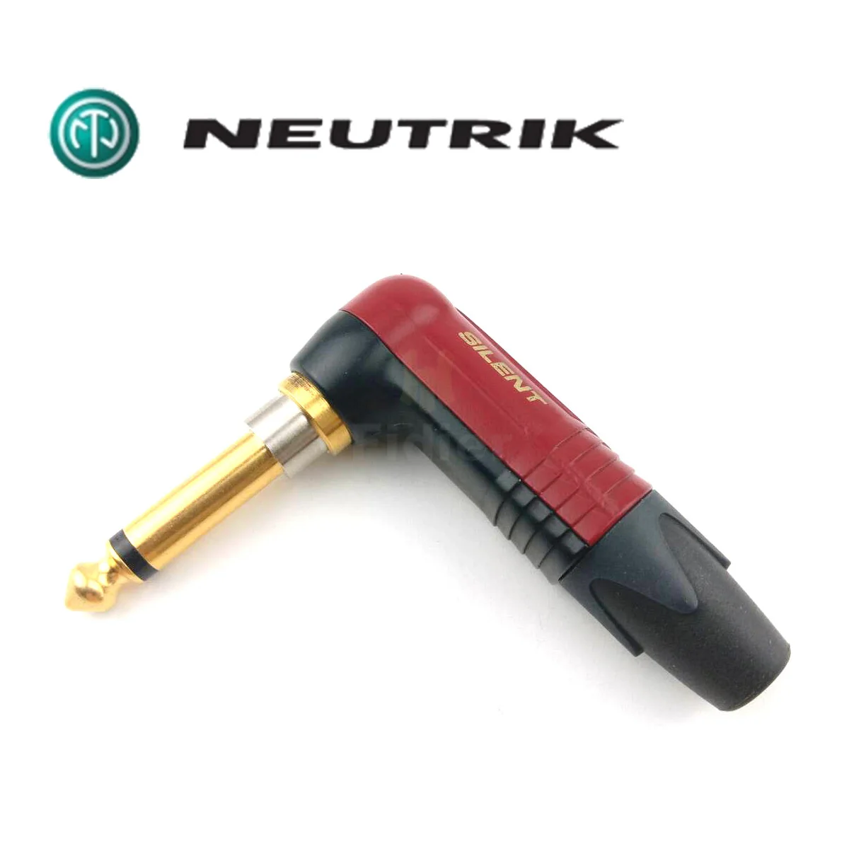 

Switzerland Neutrik NPR2X-AU-SILENT 6.5mm angle 1/4" professional instrument (guitar) plug, gold plated contacts