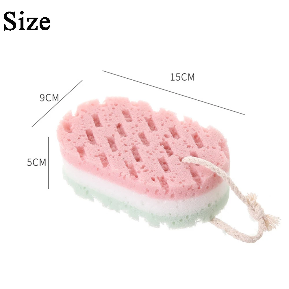 Three-color Sponge Bath Ball Soft Shower Rub High Quality Quick Foaming Massage Brush For Whole Body Exfoliation Bath Accessorie images - 6