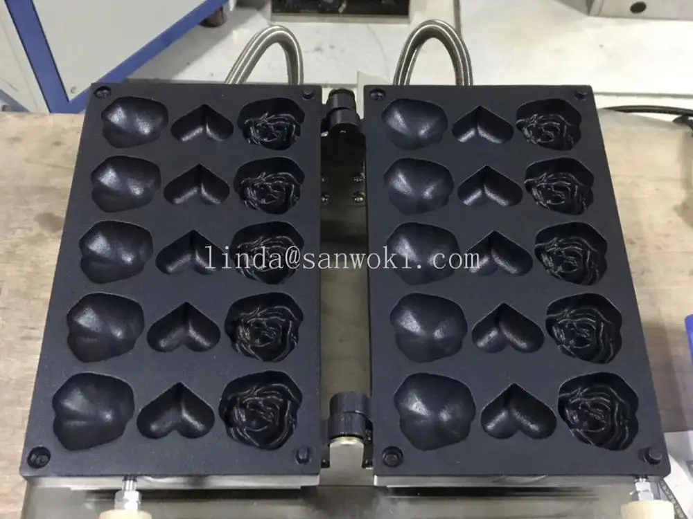 Электрическая вафельница в форме розы сердца с рисунком вафельница|Вафельницы и