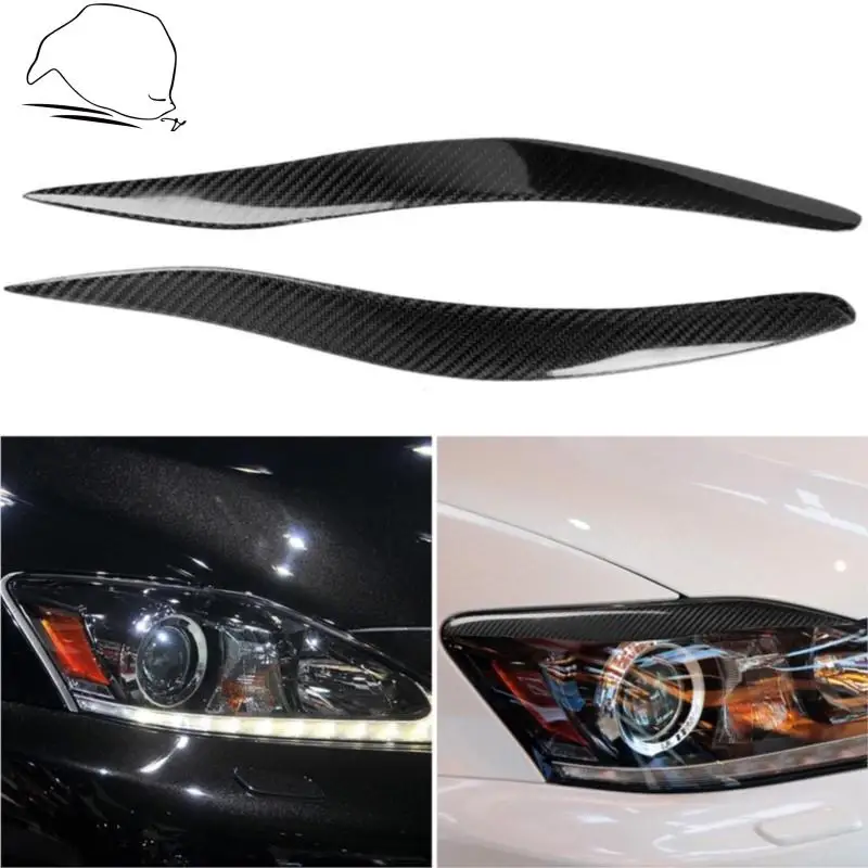 

For Lexus IS250 IS300 2006-2012 Car Lamp Eyebrow Sticker Carbon Fiber Headlight Eyebrows Cover Auto Shells Headlamp Eyelid Stick
