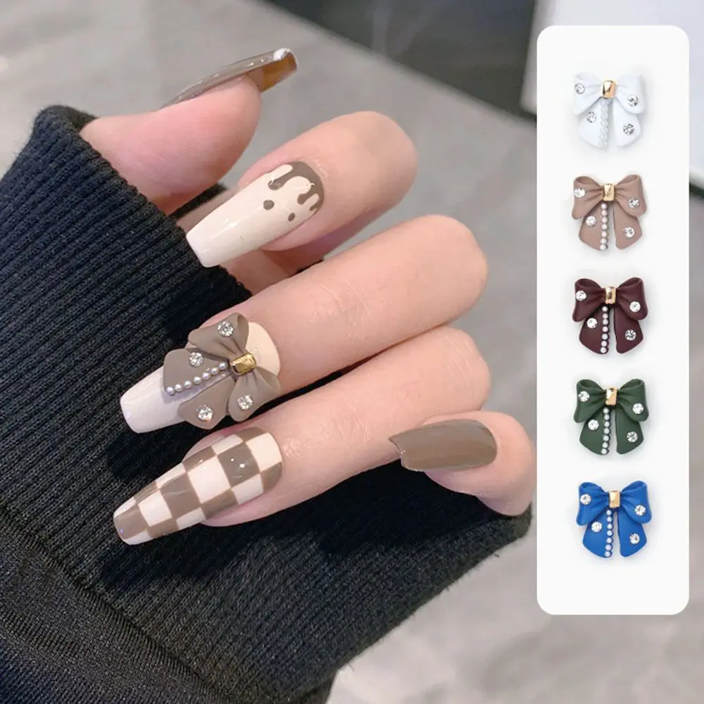 

Японский матовый Роскошный Жемчужный бант, украшения для ногтей, аксессуары для маникюра, 3D украшения для дизайна ногтей, ювелирные изделия...