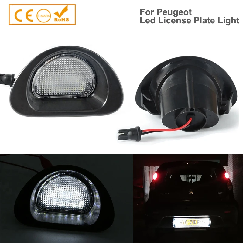 Белый светодиодный светильник для номерного знака CITROEN C1 2005-13 Peugeot 107 2005-14
