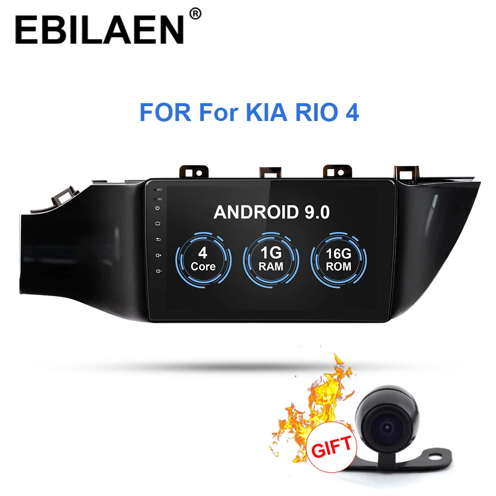 Автомобильный мультимедийный плеер для KIA RIO 3 4 2Din Android 9,0, автомагнитола, стерео 2010-, навигация, Авторадио, gps, магнитофон, K2, Wifi - Цвет: 2G 16G  with camera