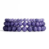 natural purple aquamarines bracelets women 6810mm crystal quartzs stone reiki energy bracelets men charm yoga jewelry pulseras