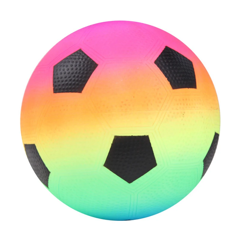 

6 Inch Rainbow Sports Vinyl Balls Set of 3 Assorted Designs May Vary