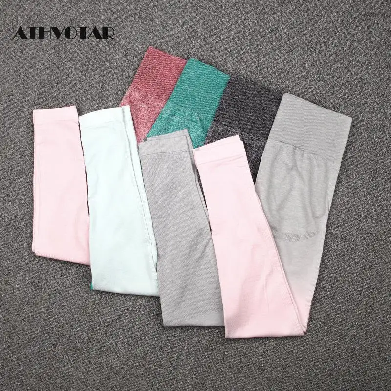 ATHVOTAR женские бесшовные Легинсы Высокая Талия Леггинсы для спорта спортивная