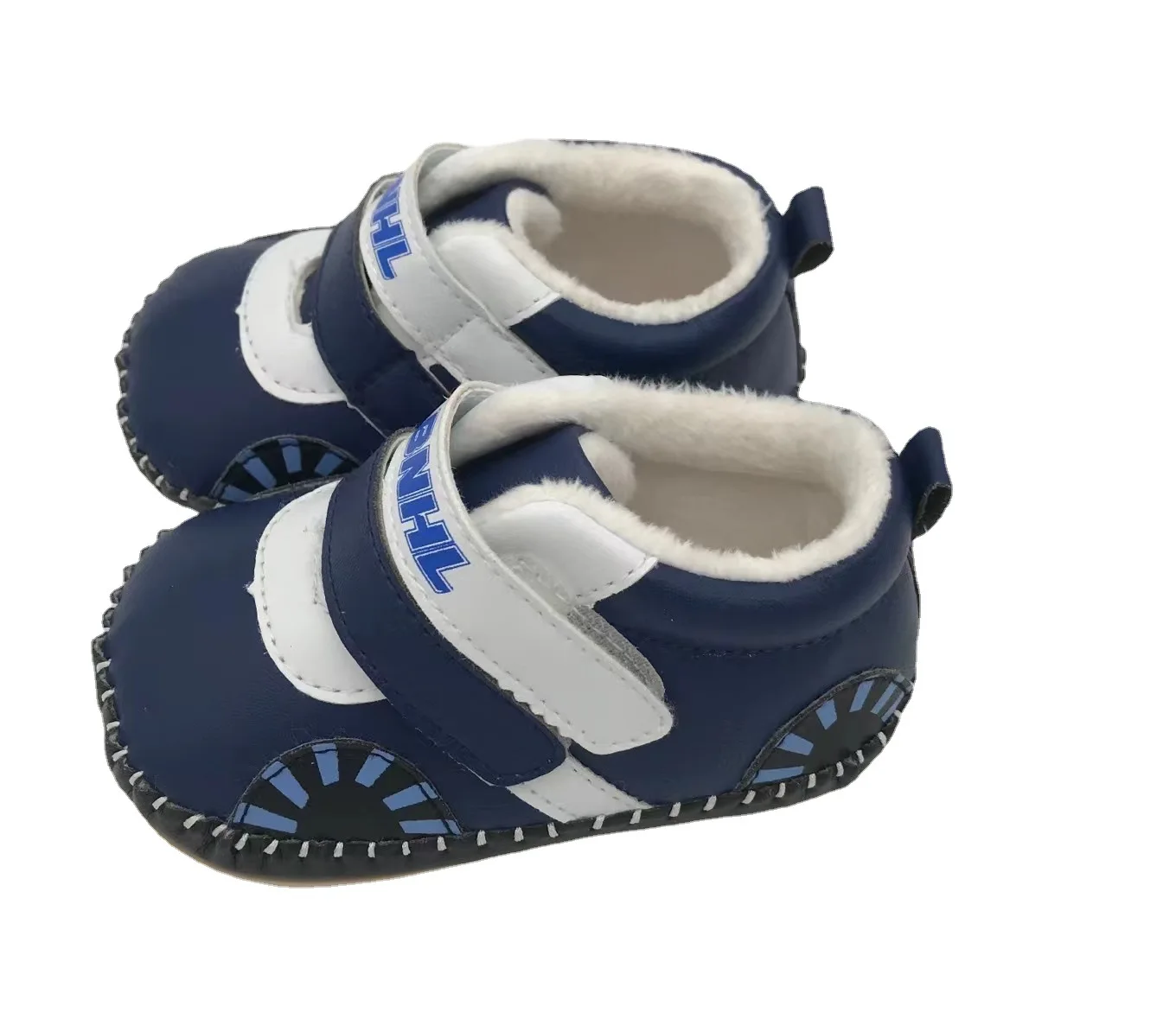 

2021 autumn and winter lightweight waterproof non-slip thick velvet cotton warm cute infant soft-soled toddler shoes and boots