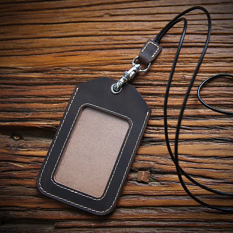 

SIKU leather men's wallet case crazy horse handmade id card holder distress card holder