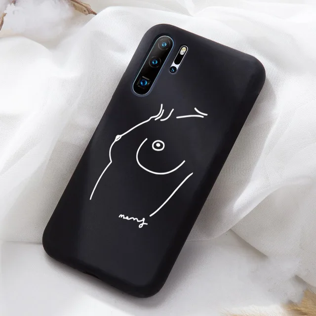 03 Мягкий матовый чехол из ТПУ с узором для huawei P20 P20Lite P20Pro Honor10, чехол с мультяшным сердечком, задняя крышка для Huwei Honor 20 P30Lite - Цвет: 03