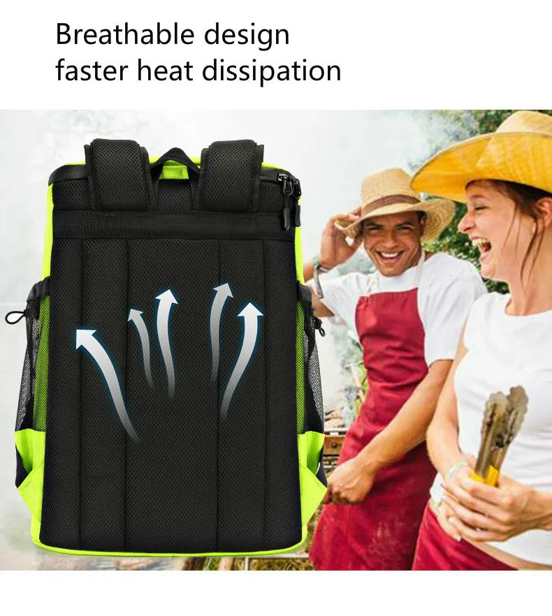 33l refrigerator bag soft large 36 cans insulated cooler backpack thermal isothermal fridge travel beach beer bag free global shipping