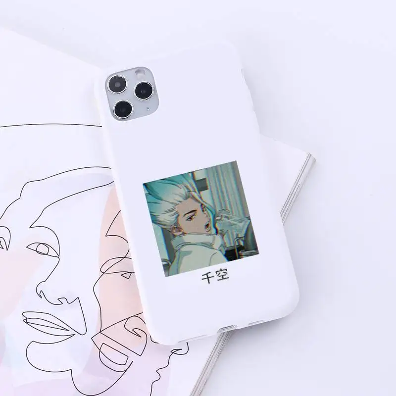 

Dr.STONE Comics Animal Comics Phone Case Candy Color for iPhone 6 7 8 11 12 s mini pro X XS XR MAX Plus