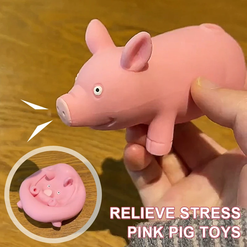 

Relieve Stress Pink Pig Toys Interesting Decompression Toys Cute Animal Antistress Ball For Kid F2
