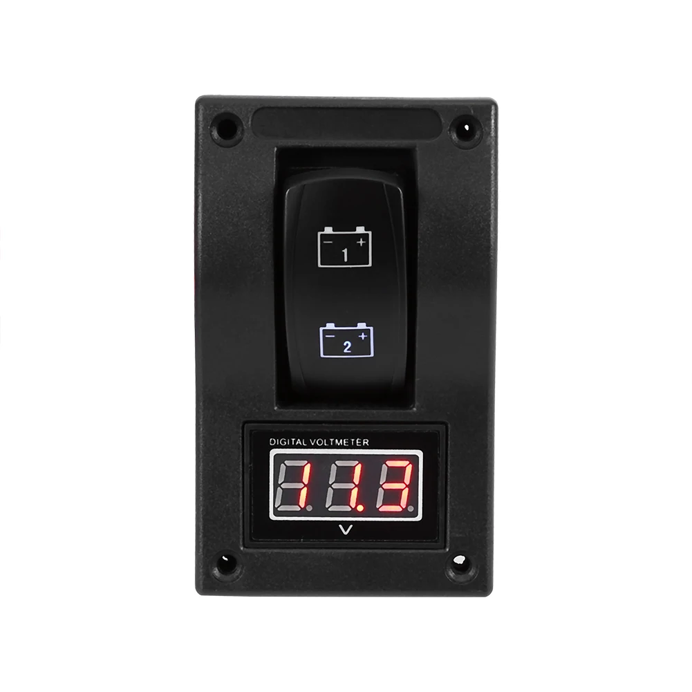 12 V-24 V 4P ВКЛ-ВЫКЛ светодиодный переключатель с подсветкой двойной Батарея