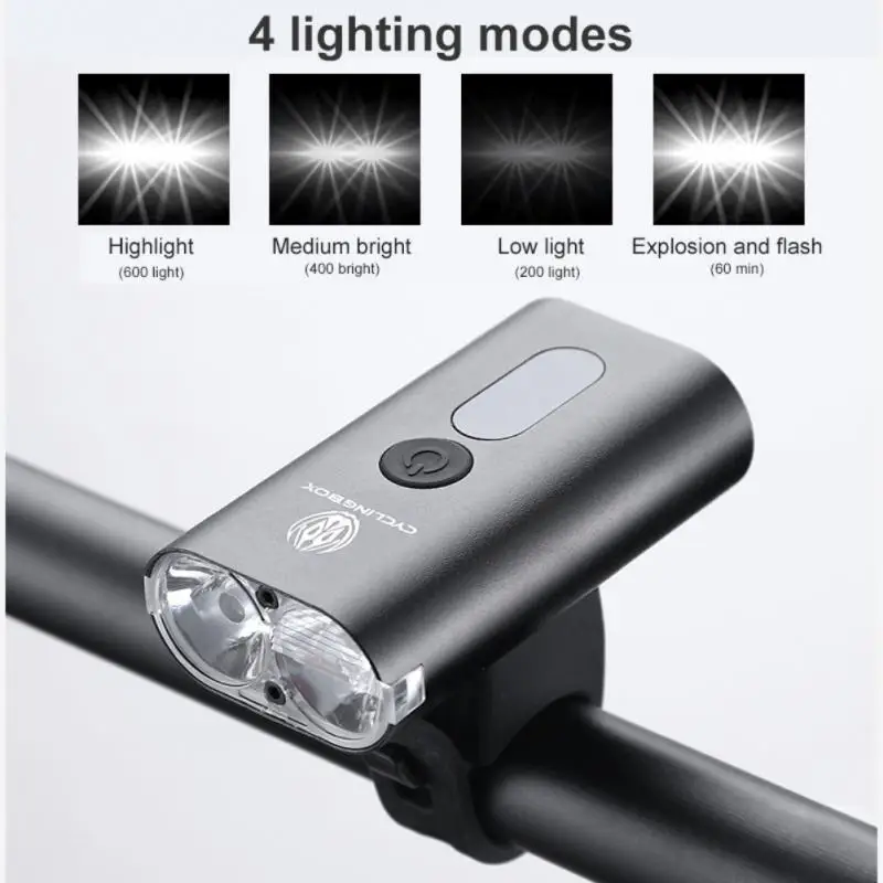 

Waterproof Bicycle Light USB Rechargeable LED MTB Front Lamp Headlight Aluminum Ultralight Flashlight Headlamp Bike Accessories