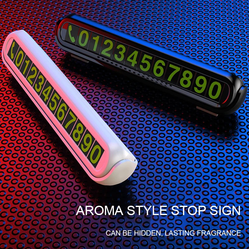 Карта автомобильной временной парковки с ароматерапией телефонная номерная