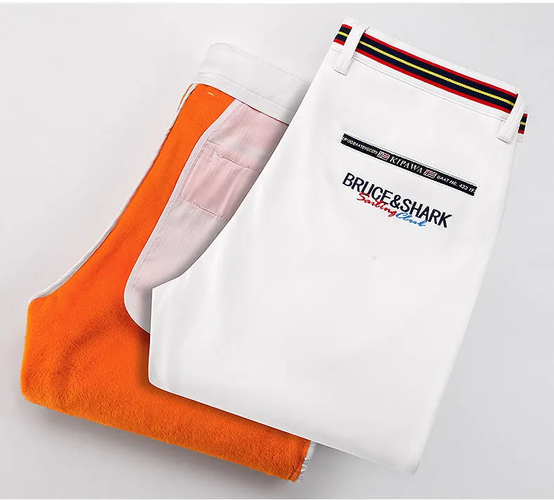 Штаны с акулой, мужские деловые повседневные мужские штаны с эффектом потертости, хлопковые флисовые зимние штаны с вышивкой, высокое качество, большие размеры 40 9179