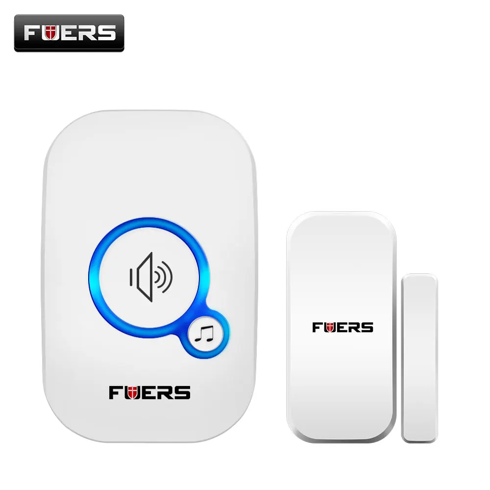 kit5 Fuers беспроводной дверной звонок Домашняя безопасность Pir движения приветственный Звонок дверной датчик звуковая сигнализация 32 Песни умный дверной звонок кольцо сенсорная кнопка - Цвет: kit5