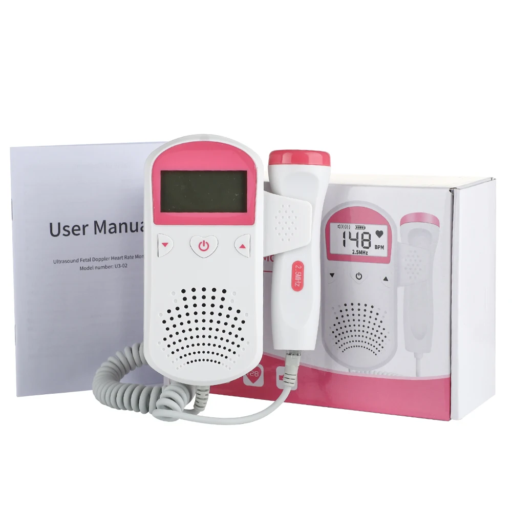 Baby Monitor Fetal Doppler Ultrasound Fetus Doppler Detector Household Portable Sonar Doppler For Pregnant 2.5MHz No Radiation images - 6