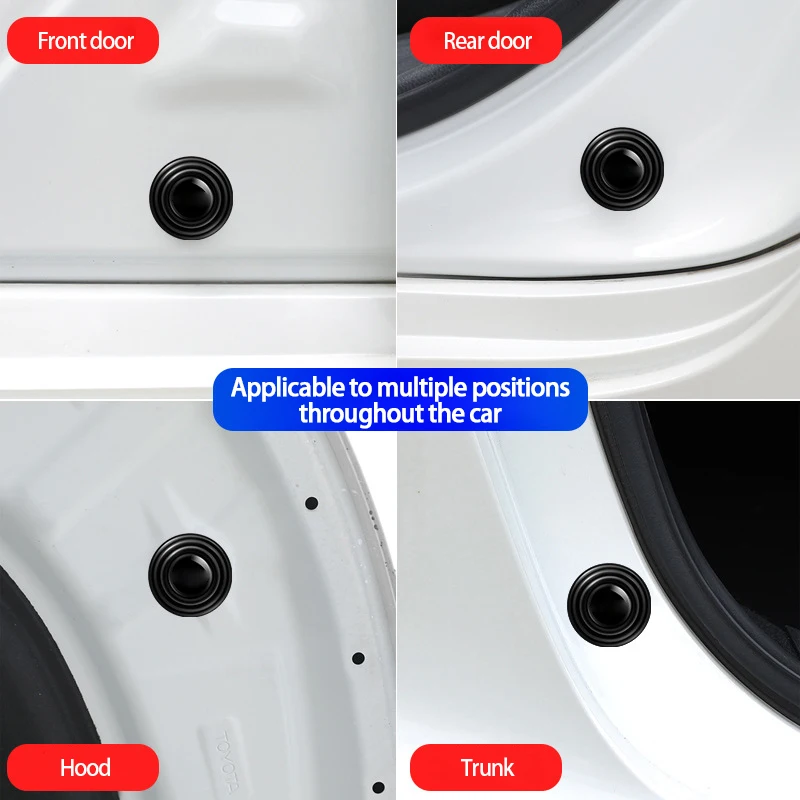 

10Pcs/lot Universal Car Door Shock Absorbing Gasket For Car Trunk Sound Insulation Pad Shockproof Thickening Cushion Stickers
