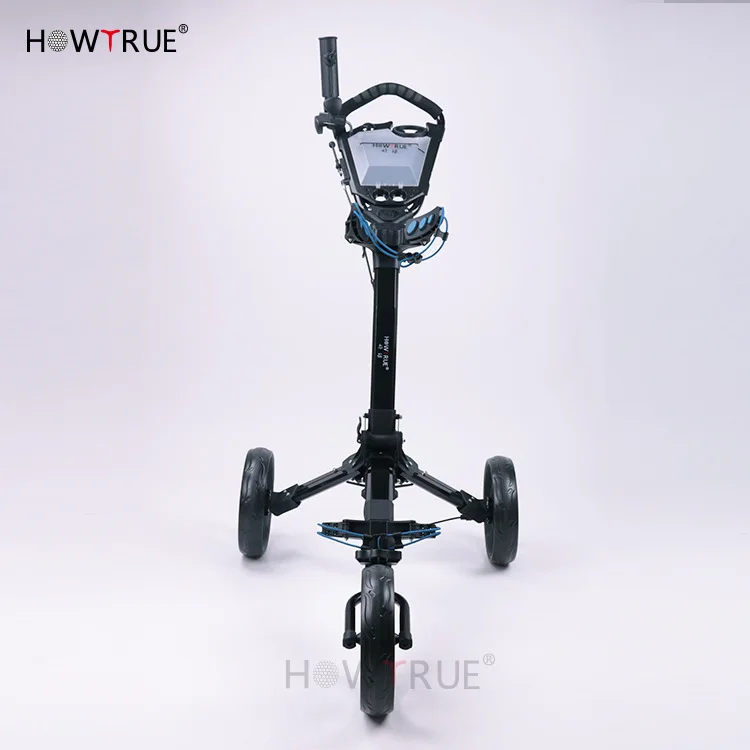 3 колесная тележка для гольфа легкая складная с регулируемой ручкой и подвесной