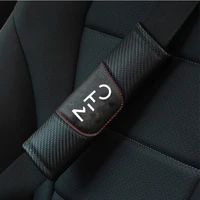 for alfa romeo mito 2pcs fashion carbon fiber leather car seat belt cover car seat belt shoulder pad car accessories