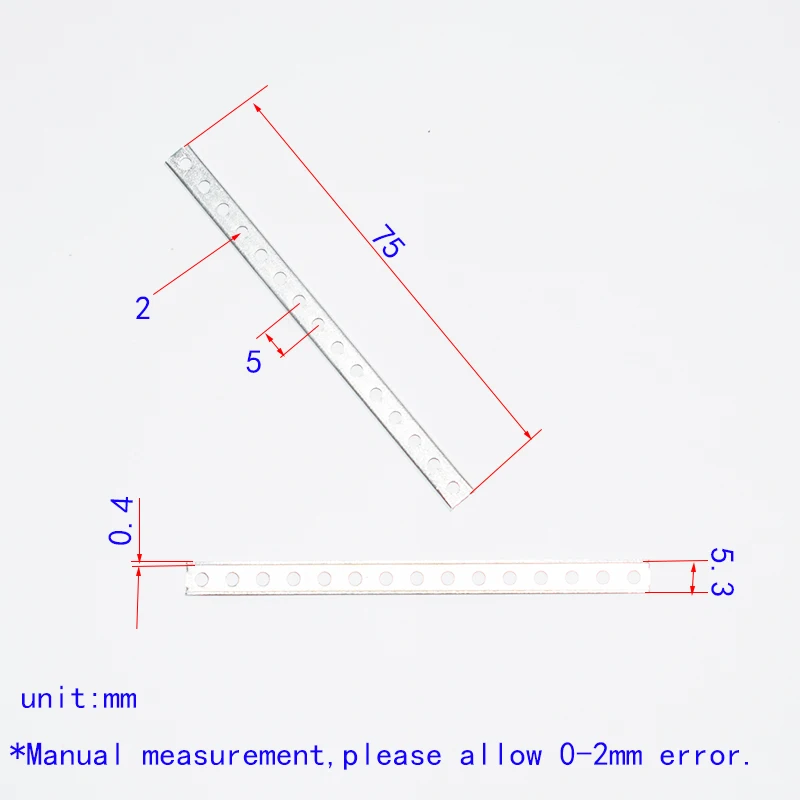 

10/100pcs 75x5 low U iron dron rc car plane robot kids toys for boys diy baby accessories montessori juguetes nero IU75x5