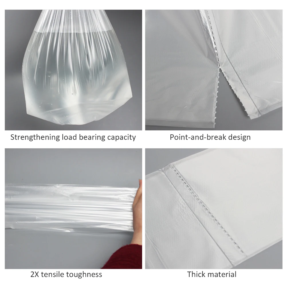 

50pcs Disposable Garbage Bag Trash Bags Point-break Garbage Bags Trash Can Liners