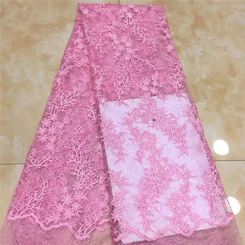 Новинка 2020 африканская кружевная ткань вышитый Золотой нигерийский гипюр для