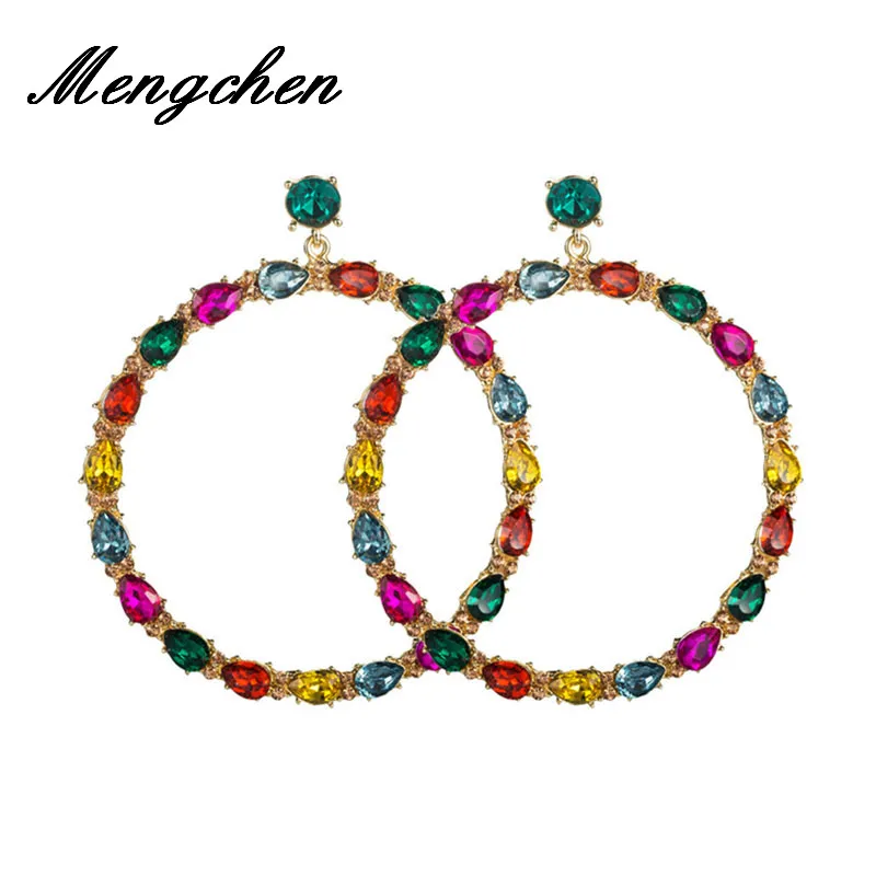 New Design 3Colors Crystal Round Pendant Big Dangle Earrings For Women Wedding Party Gift Fashion Statement Earrings
New Design 3Colors Crystal Round Pendant Big Dangle Earrings For Women Wedding Party Gift Fashion Statement Earrings