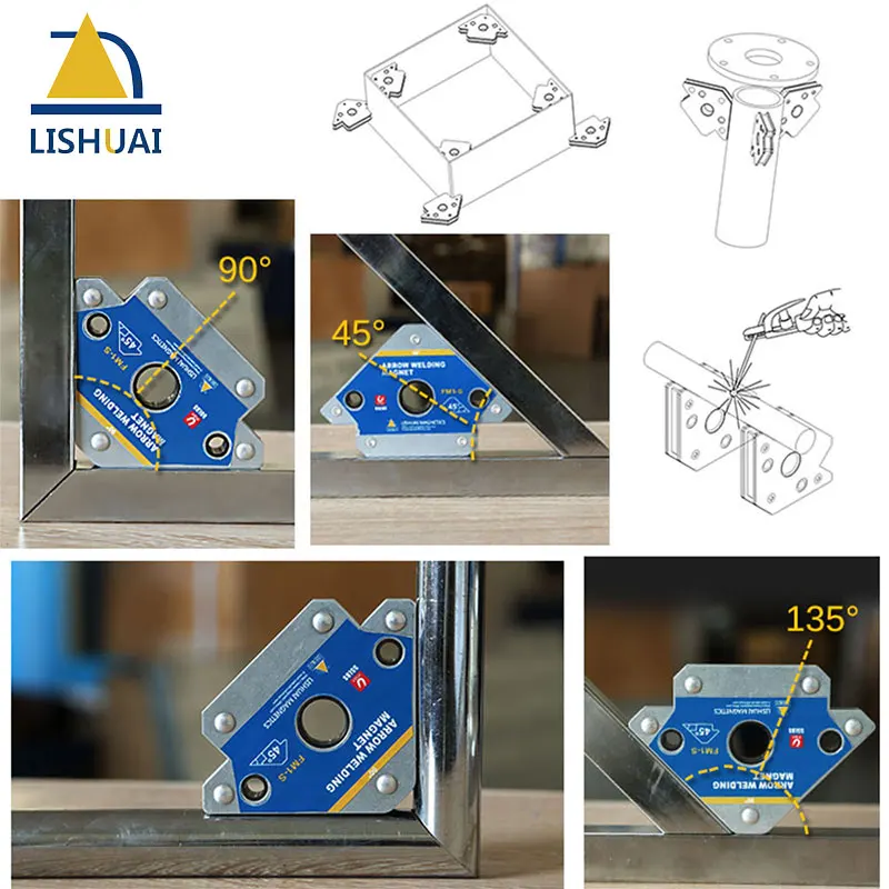 LISHUAI 2 ''/ 3''/4 ''стрелка сварки магнит 45/90/135 Магнитный съемник для жестких