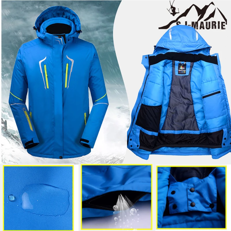 Лыжные куртки мужские теплые Водонепроницаемые Дождевики уличные походные