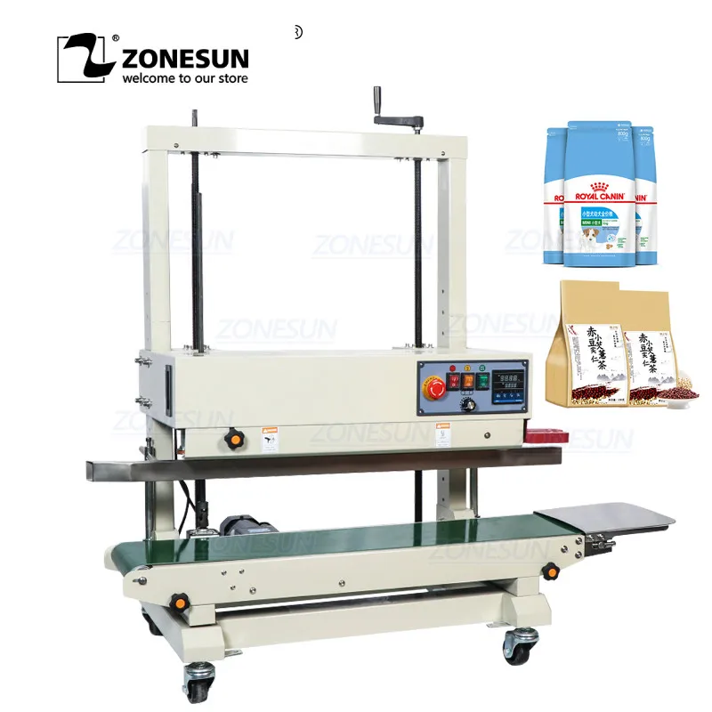 ZONESUN ZS FR1100 вертикальная машина для герметизации пищевых мешков в пластиковых