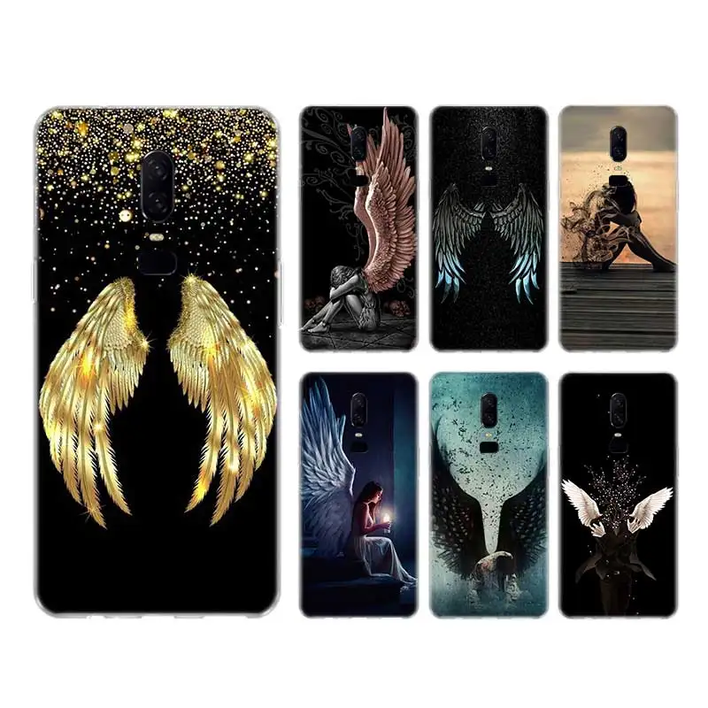 

Fallen Angel Wings Art Case For OnePlus 9 Pro 9R Nord Cover For OnePlus 1+ 8T 8 7T 7 Pro 6T 6 5T 5 3 3T Coque Shell