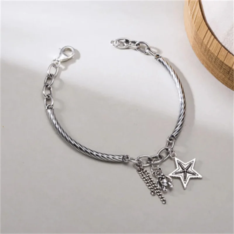 

Simple Fashion Tassel Love Charms Bracelet Korean Cute Star Bracelet For Women Bracelet Wholesale