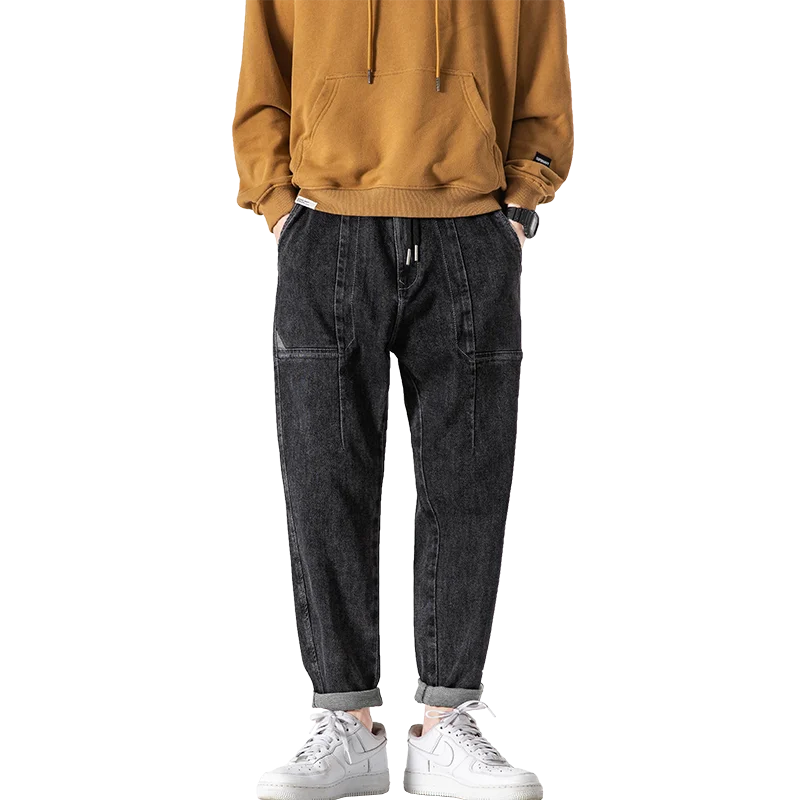 

New Jeans Men's Spring Popular Full Length Trousers Casual Pants Denim Loose