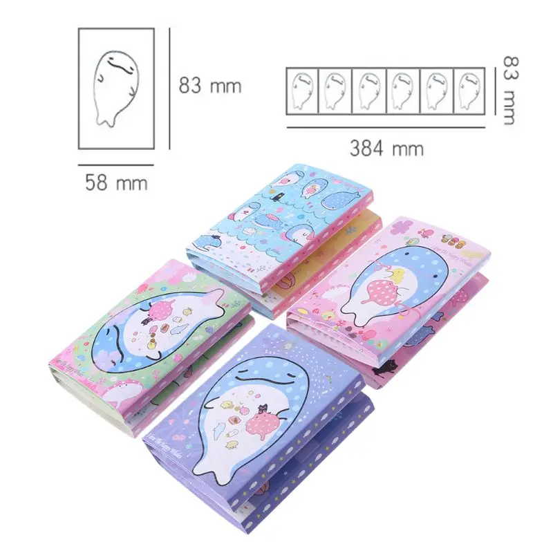 Милый позитивным принтованным изображением Кита 6 складной Блокнот блокнот для
