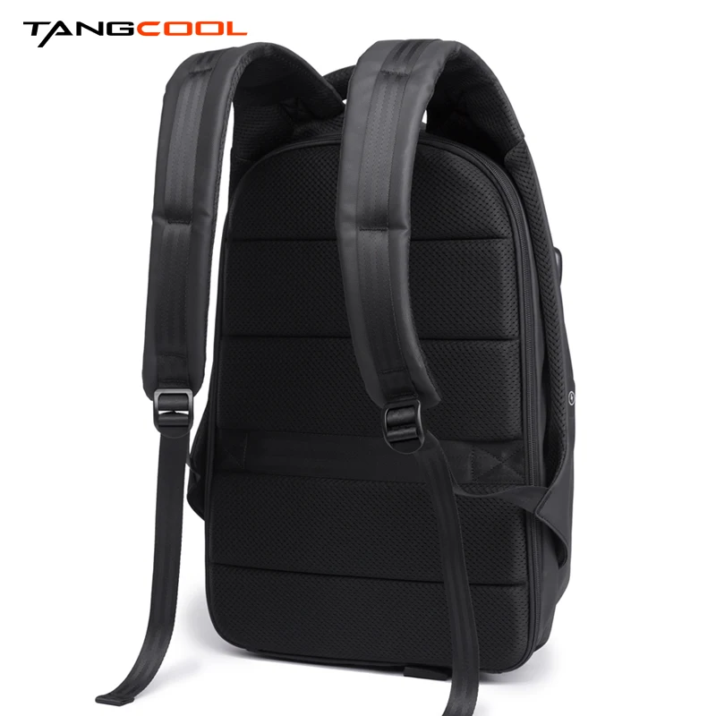 Tangcool, мужской модный рюкзак, 17,3 дюймов, рюкзак для ноутбука, водонепроницаемый, USB зарядка, рюкзак для улицы, повседневный школьный рюкзак