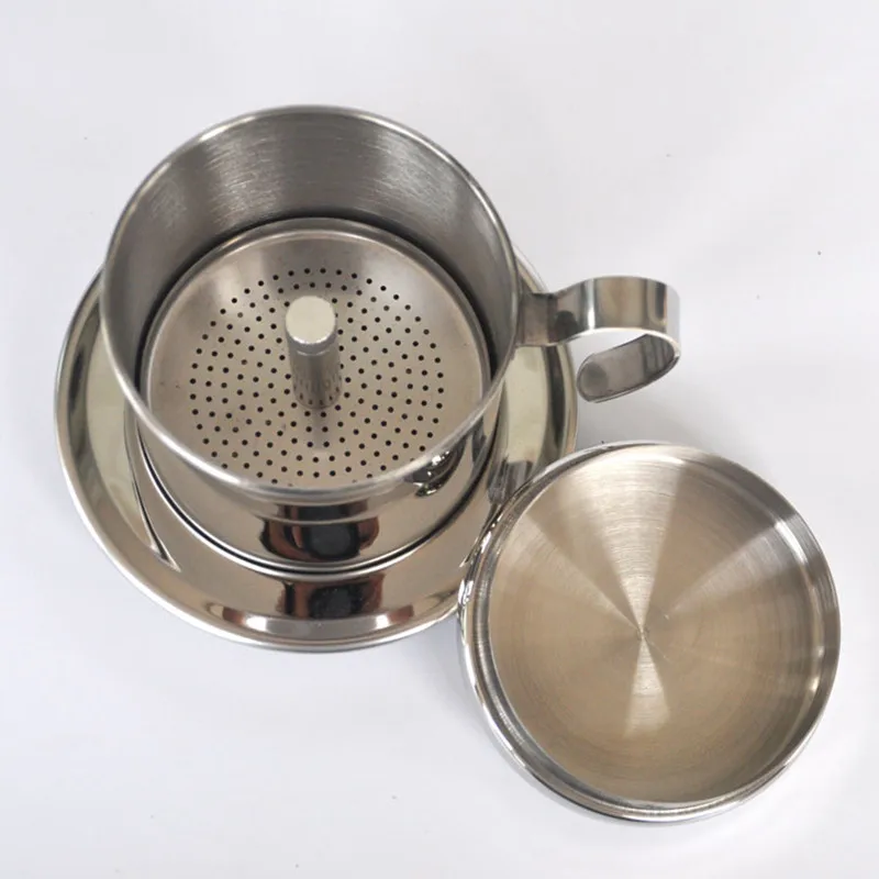 Portable Stainless Steel Vietnam Coffee Dripper Reusable Filter Drip Pot Vietnamese Cup | Дом и сад