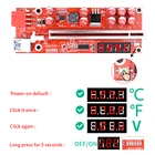 Переходник PCI-E TISHRIC 1 к 10 шт., переходник 013 Pro PCI Express 1X 16X с дисплеем напряжения, переходник PCIE для майнинга видеокарт, графического процессора