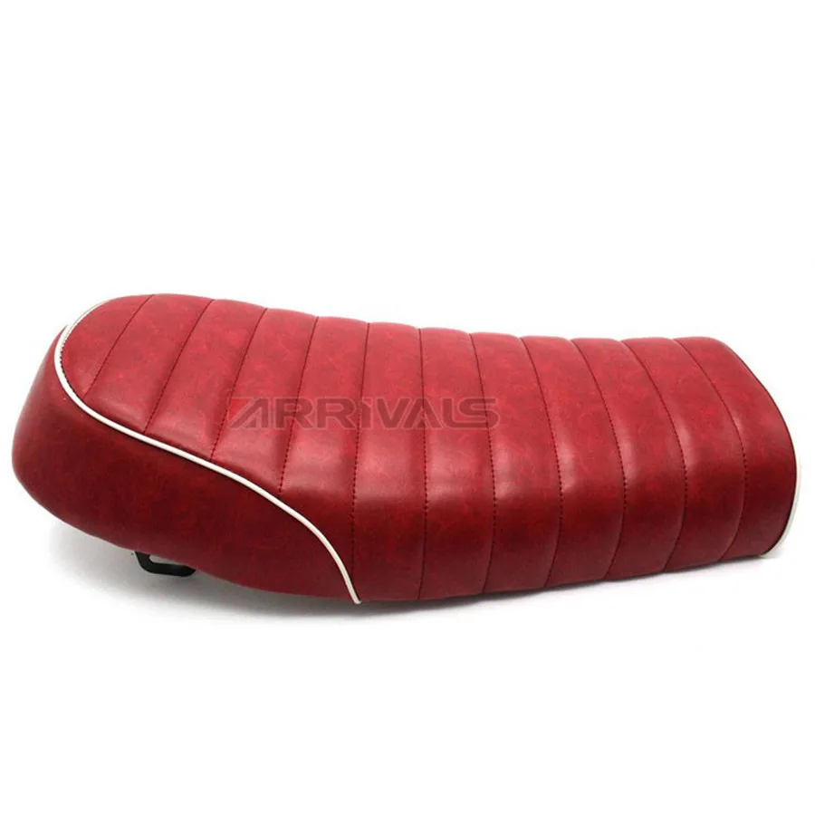 Мотоциклетное сиденье водонепроницаемая Красная кожаная плоская рамка