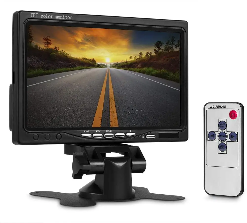 7 дюймовый монитор камеры заднего вида с высоким разрешением 800x480 TFT LCD подставкой