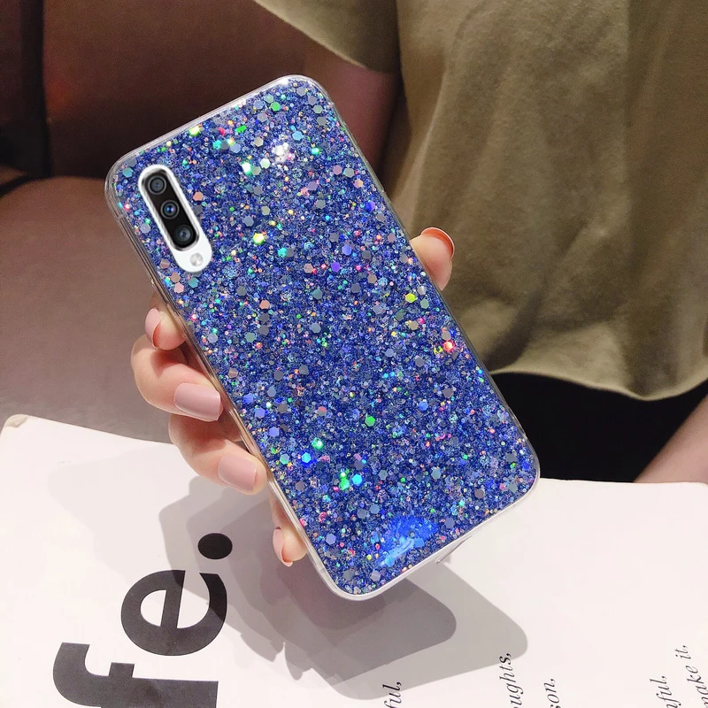 Bling Glitter Case For Samsung S20 S21 FE S22 S23 Ultra S10 Plus A51 A71 A31 A32 A13 A14 A52 A53 A54 5G Soft Silicone Cover