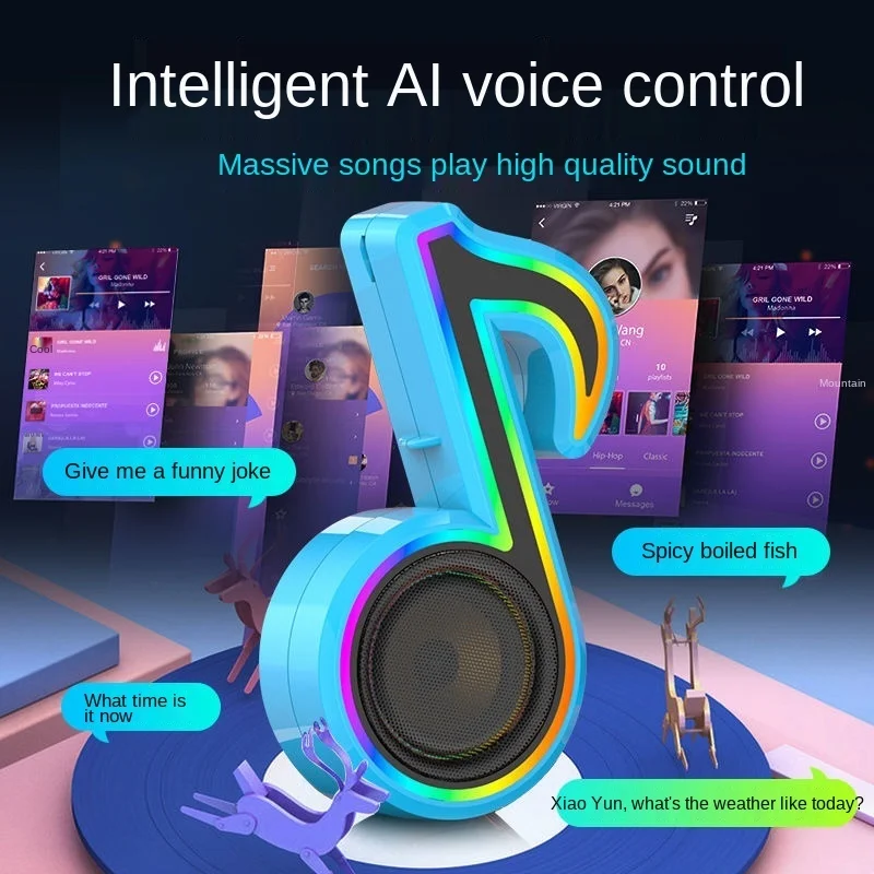 

A1 intelligent wireless Bluetooth speaker mini audio subwoofer 3D surround girl heart trembling tiktok[Completed on October 6]