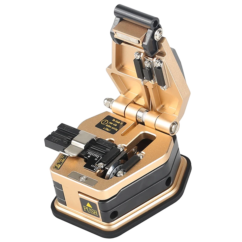 New Gold High Precision Fiber Cleaver SKL-6C Cable Cutting Knife Fiber Optic Knife Tools 16 Surface Blade