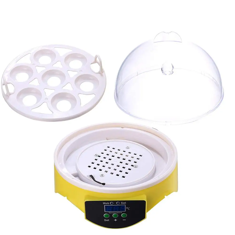 

Mini 7 Egg Incubator Poultry Incubator Brooder Digital Temperature Hatchery Egg Incubator Hatcher Chicken Duck Bird Pigeon