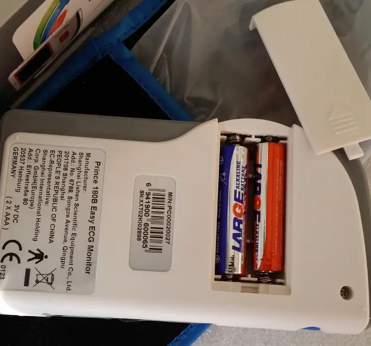 Battery Heal Force Prince 180B портативный бытовой ЭКГ монитор сердца цветной экран CE& FDA УТВЕРЖДЕН - Цвет: Battery