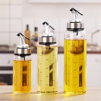 high borosilicate glass oil bottle leak proof with scale oil control bottle quantitative sauce vinegar cooking kitchen supplies